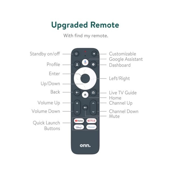 onn. Google TV 4K Pro Streaming Device (New, 2024), 4K UHD resolution, Dolby Vision & Dolby ATMOS, Hands-Free Voice Control, Smart Hub - Image 3