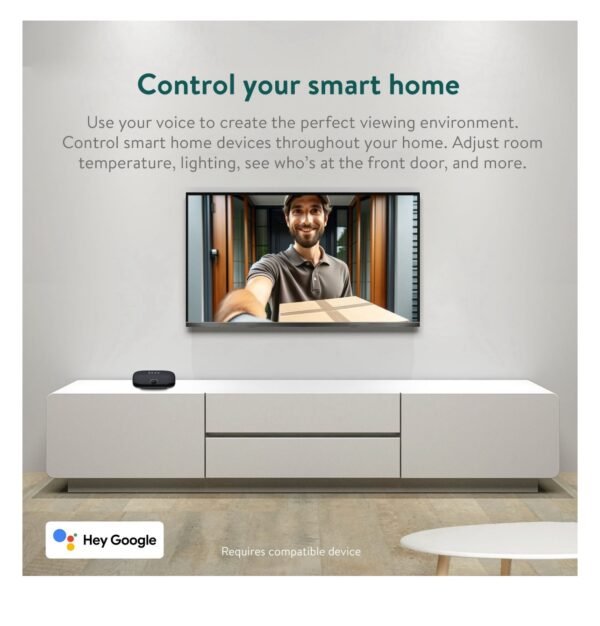 onn. Google TV 4K Pro Streaming Device (New, 2024), 4K UHD resolution, Dolby Vision & Dolby ATMOS, Hands-Free Voice Control, Smart Hub - Image 4